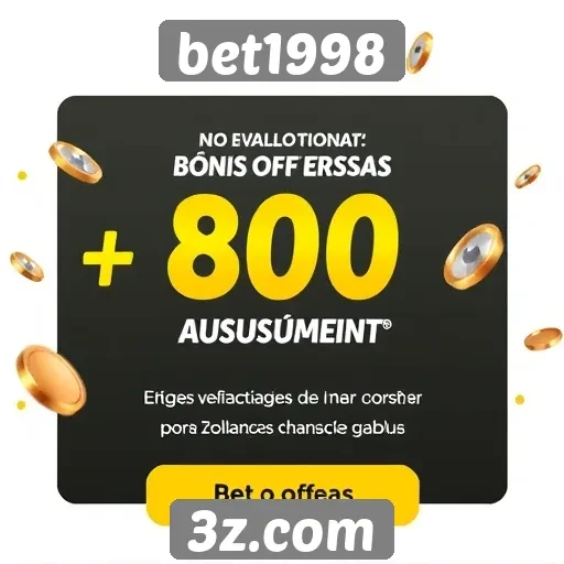 Ofertas de bônus disponíveis no bet1998